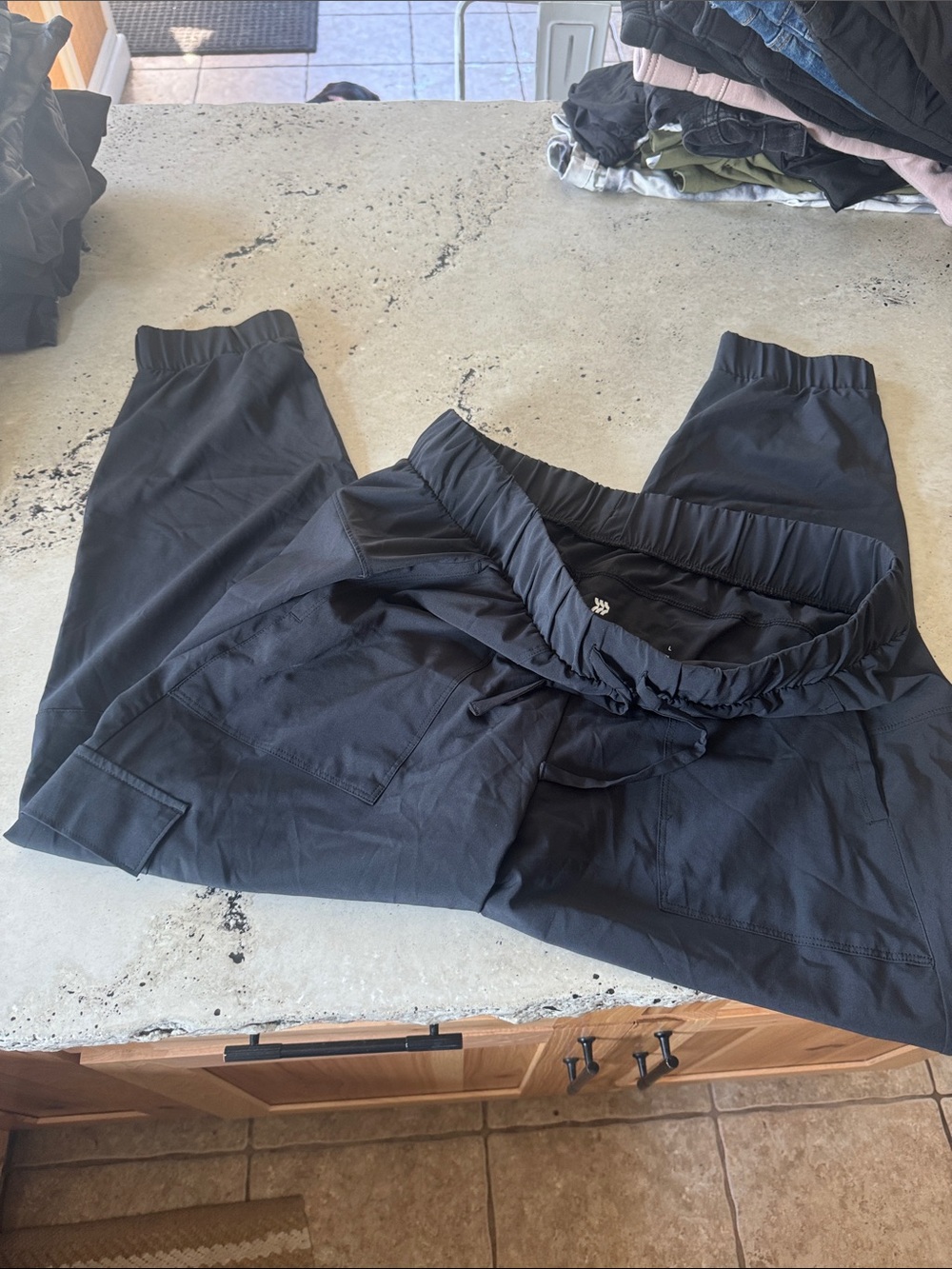 all in motion Black Cargo Jogger Pants with Elastic Waist